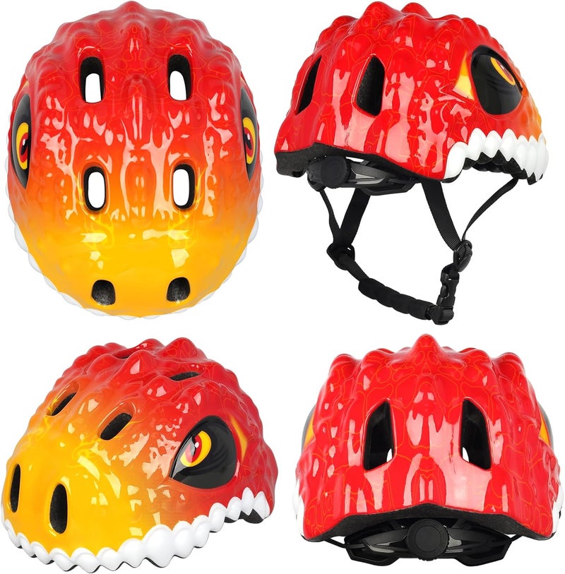 Bavilk Toddler Kids Bike Helmet,3D Dinosaur Helmets for Boys Girls Infant/Baby to Children 1/2/3/4/5/6/7/8 Years Old Lightweight Adjustable Multi-Sports Bicycle Scooter Skateboard Skating Cycling - Image 2